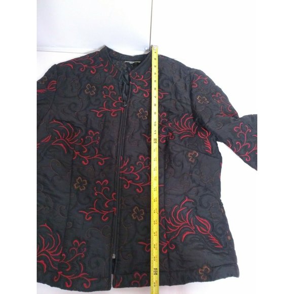 Linea Domani ladies jacket Black/Red 100% Polyester Size Medium - Picture 7 of 9